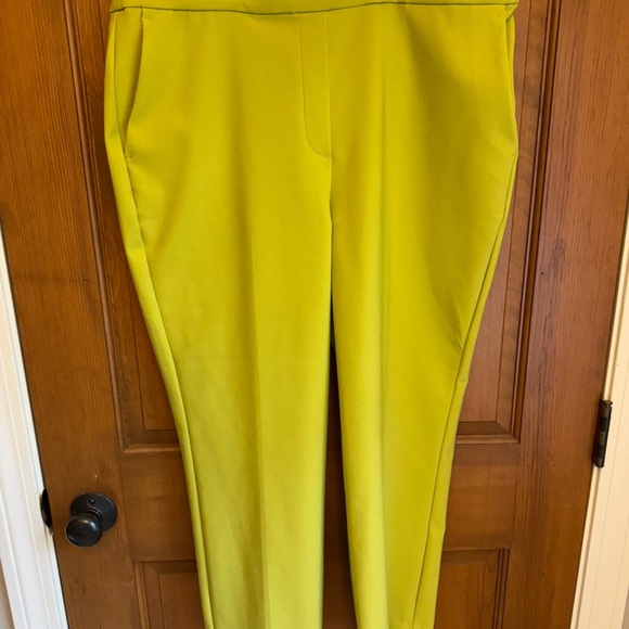 Rachel Zoe Lime Green Straight Leg Pants - Picture 1 of 3